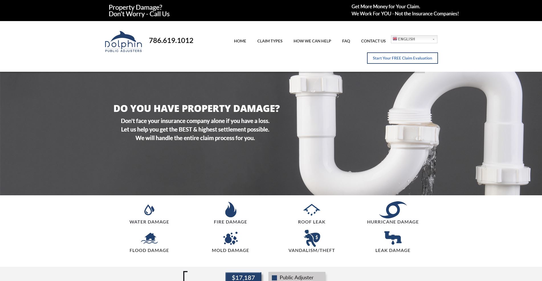 Dolphin Public Adjusters website presentation